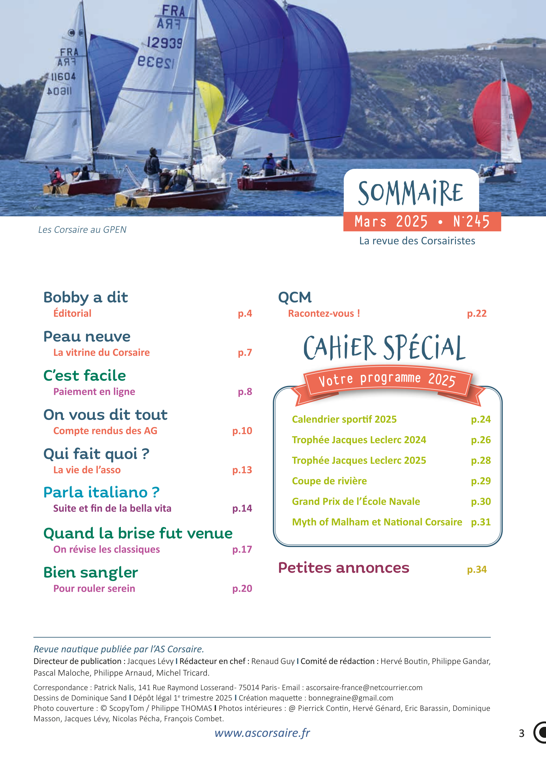 Sommaire bulletin de mars 2025